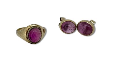 Lot 336 - Tourmaline Earrings & Ring.