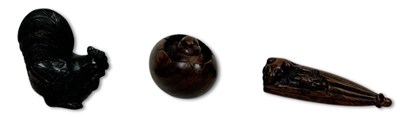 Lot 234 - Carved Japanese Boxwood Netsukes, 3pcs.