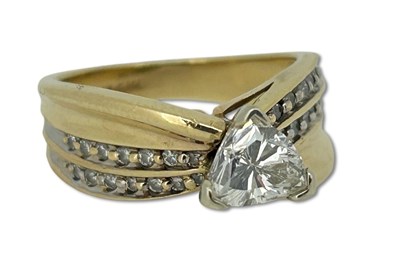Lot 363 - Trilliant Cut Diamond Ring.