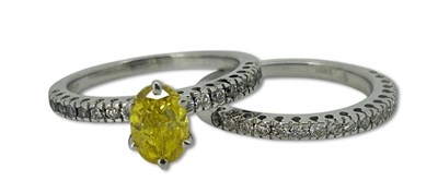 Lot 297 - Two White Gold Rings.