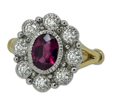 Lot 315 - Ruby Cluster Style Ring.