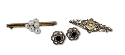 Lot 330 - Two Brooches and Earrings.