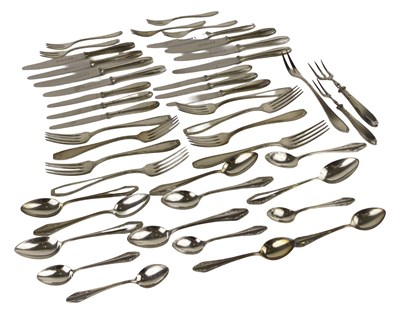 Lot 541 - Collection of Knives, Spoons and Forks in 900 Silver