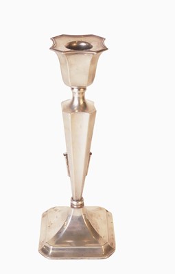 Lot 557 - One Silver Candlestick.