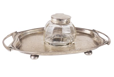 Lot 544 - Art Nouveau Inkwell and Stand.