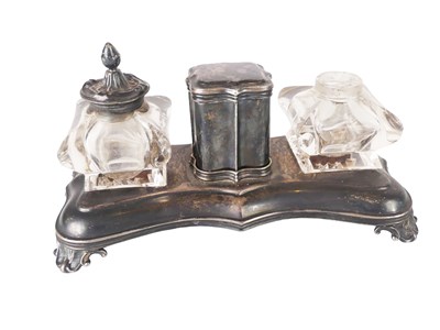 Lot 538 - Two Inkwells and Stand.