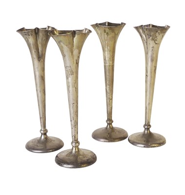 Lot 501 - Four, Flute Styled Vases.