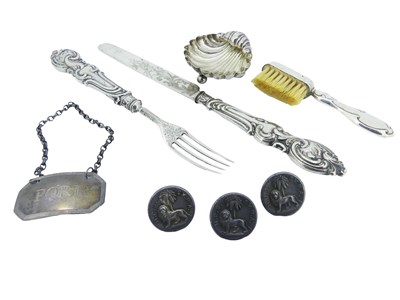 Lot 519 - Assorted Sterling Silver 19th-Century Items.