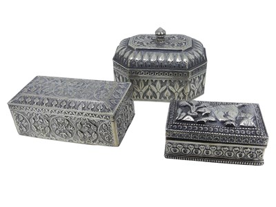 Lot 488 - Late Colonial Silver Boxes.