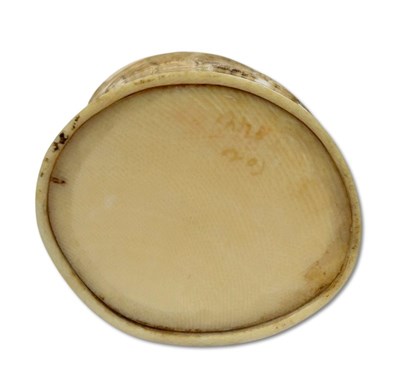 Lot 224 - Japanese Carved Ivory Pot.