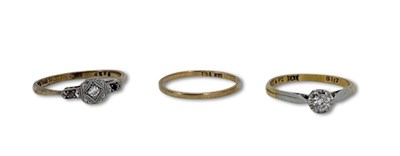 Lot 408 - Three Gold Rings.