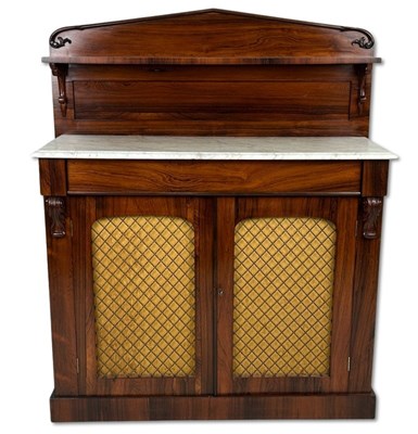 Lot 132 - Victorian Rosewood Marble Top Chiffonier.
