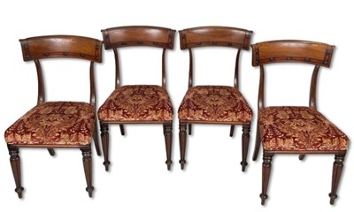 Lot 131 - Set of 4x Mahogany Regency Dining Chairs.