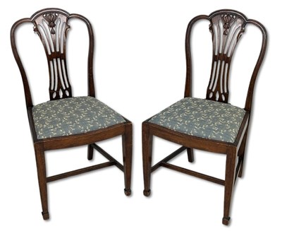 Lot 115 - Pair Georgian Style Side Chairs.