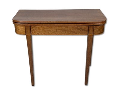 Lot 122 - Georgian Mahogany Fold-over Top Tea Table.