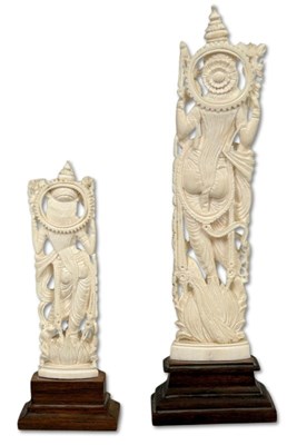 Lot 231 - Indian Ivory Figures, 2pcs.