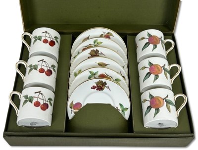 Lot 160 - Royal Worcester China Coffee Set.