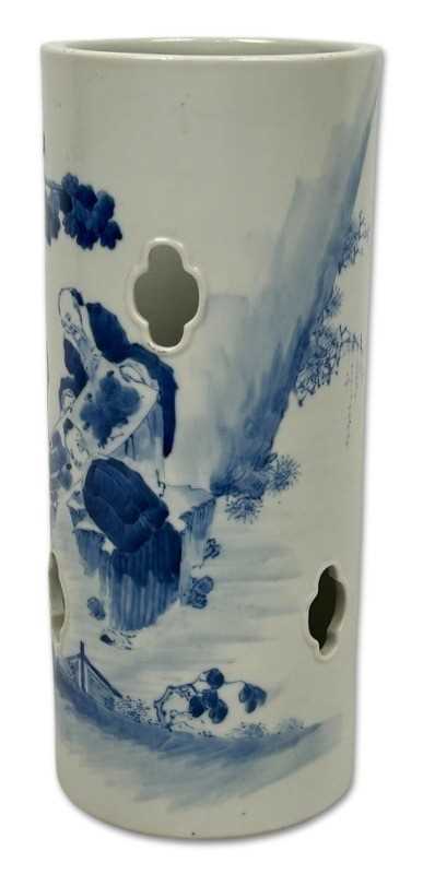 Lot 211 - Chinese Blue and White Porcelain Hat Stand.