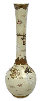 Lot 221 - Japanese Satsuma Bottle Vase.