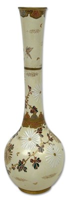 Lot 221 - Japanese Satsuma Bottle Vase.