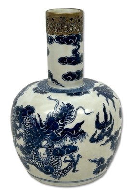 Lot 209 - Chinese Blue and White Porcelain Vases, 2pcs.