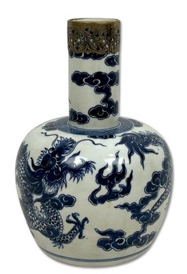 Lot 209 - Chinese Blue and White Porcelain Vases, 2pcs.