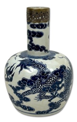 Lot 209 - Chinese Blue and White Porcelain Vases, 2pcs.