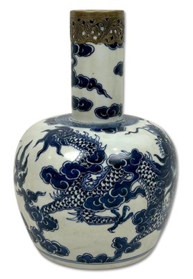 Lot 209 - Chinese Blue and White Porcelain Vases, 2pcs.