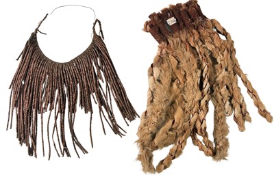 Lot 43 - Apron Pubic Cover made from kangaroo and another made from native strings Central Aust 1950's.