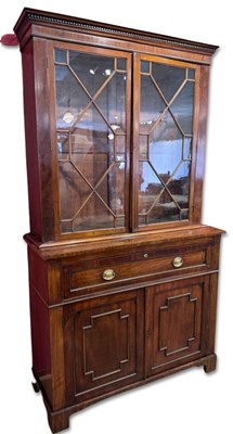Lot 150 - A late Georgian, mahogany, secretariat, library bookcase, in unusually fine condition.