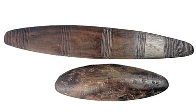 Lot 54 - West Aust Story board and small coolamon.