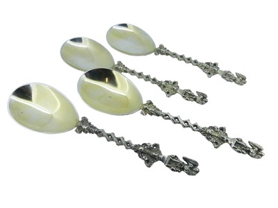 Lot 573 - Four Sterling Silver Spoons.