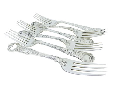 Lot 527 - Six Georgian Large Forks