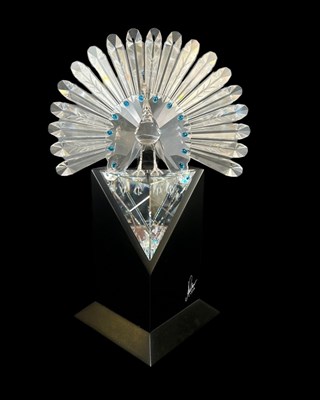 Lot 239 - 1998 "The Peacock" Limited Edition Swarovski Figurine.