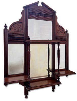 Lot 152 - Edwardian Mahogany Wall Shelf Mirror.