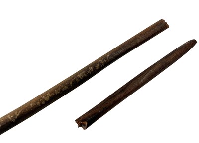 Lot 77 - Two Aboriginal Weet Weet throwing game sticks both with incised design.