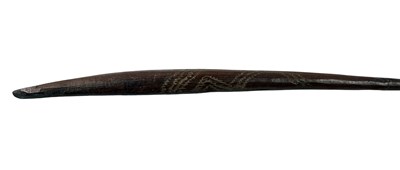 Lot 77 - Two Aboriginal Weet Weet throwing game sticks both with incised design.