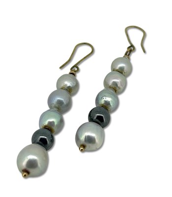 Lot 299 - Pearl Drop Earrings.