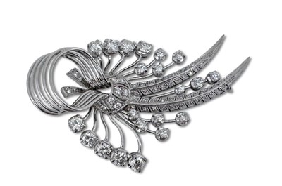 Lot 364 - A Quality Diamond Vintage Brooch.