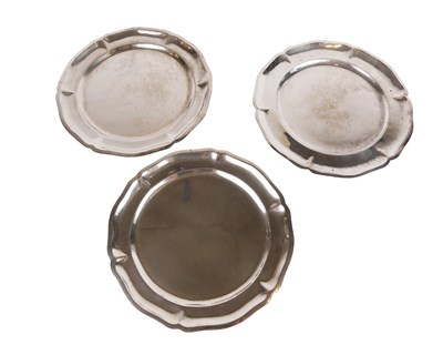 Lot 523 - Three Mexican Silver Plates.