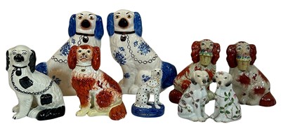 Lot 230 - A Collection of Staffordshire & Assorted Ceramic Dog Mantelpiece Figurines.