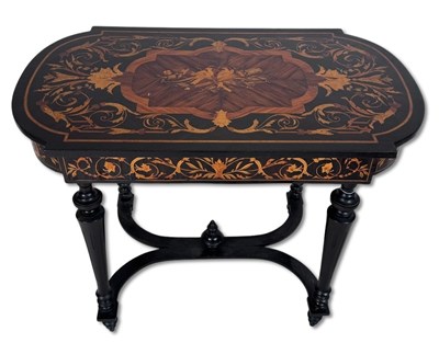 Lot 123 - French Marquetry Side Table.