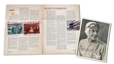 Lot 241 - Jean Batten Signed Autograph Photograph.