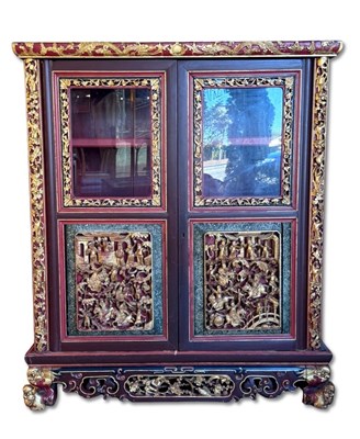 Lot 277 - Chinese School, Peranakan Wedding Cabinet.