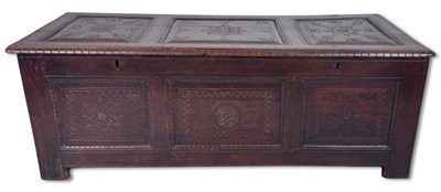 Lot 133 - Continental Oak Coffer Chest.