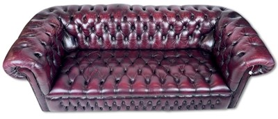 Lot 149 - Gascoigne Leather Chesterfield Sofa.
