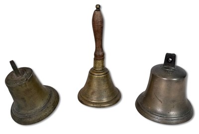 Lot 233 - Antique Brass Bells, 3pcs.