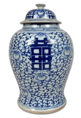 Lot 263 - Chinese Porcelain Lidded Jar.