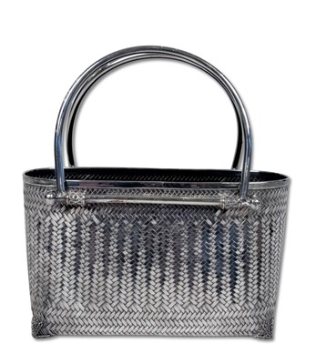 Lot 276 - Vintage Southeast Asian Sterling Silver Tote Bag.