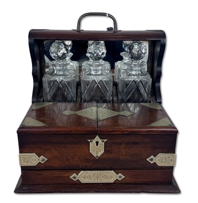 Lot 213 - Victorian Three Bottle Tantalus.